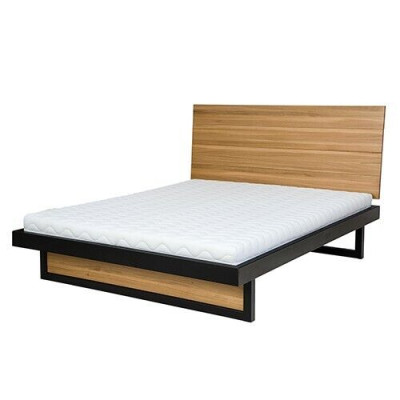 Modern bed real wood 140x200cm design beds bed frame oak style new