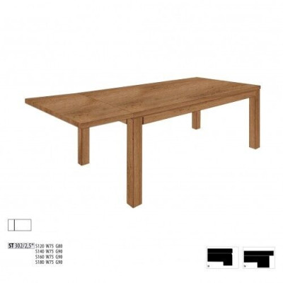 Dining table solid table real wood tables oak dining room solid 180x90cm Made EU