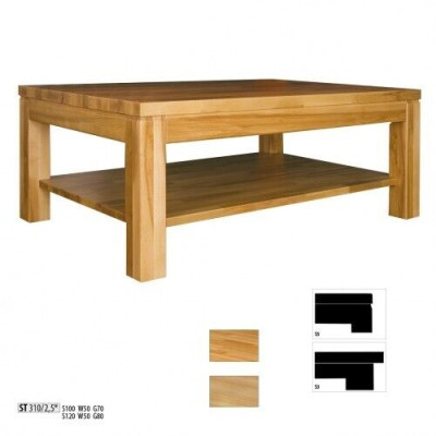 Coffee table wood tables for living and dining room 100x70 solid wood