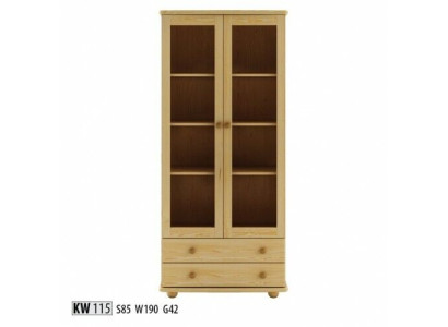 Showcase living room sideboard solid wood display cabinet glass cupboard real wood