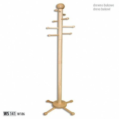 Clothes rack coat stand wooden clothes rail design wardrobe with 8 hooks