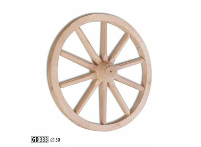 Decorative wooden wheel Ø 50 cm spoked wheel 10 spokes cartwheel garden decoration theater decoration new