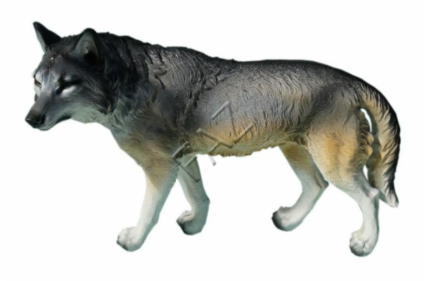 Design Wolf Figurine Garden Statue Sculpture Figures Sculptures Decoration Deco c573