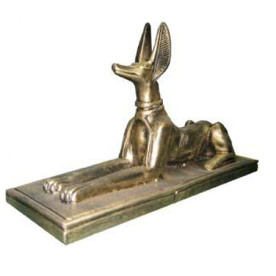 Egyptian Figurine Jackal Anubis made of plastic Large god of death Decoration 23cm