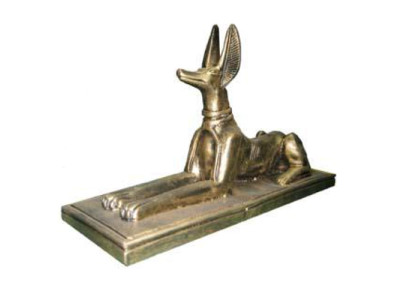 Egyptian Figurine Jackal Anubis made of plastic Large god of death Decoration 23cm