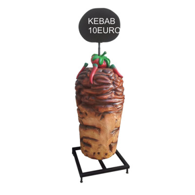 Display stand for kebab shop booth restaurant price sign sculpture kebab 200cm new