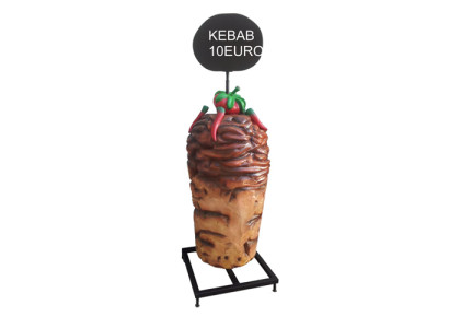 Display stand for kebab shop booth restaurant price sign sculpture kebab 200cm new