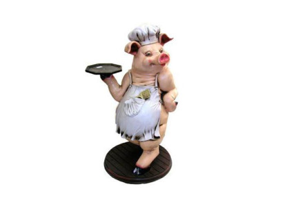 Pig butler figure statue figures statues sculpture restaurant hotel 137cm new