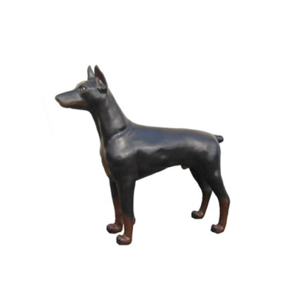 Dobermann dog decoy burglary protection guard dog decoration statue sculpture