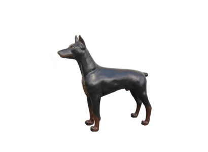 Dobermann dog decoy burglary protection guard dog decoration statue sculpture