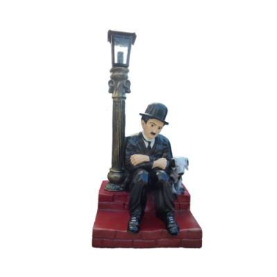 Lamp Light Figure Statue Sculpture 70cm Statues Sculptures Charlie Chaplin P3