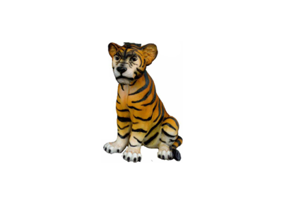 Decoration Garden Plastic Figures Hand-painted Figure Statue Tiger 35 cm Statues