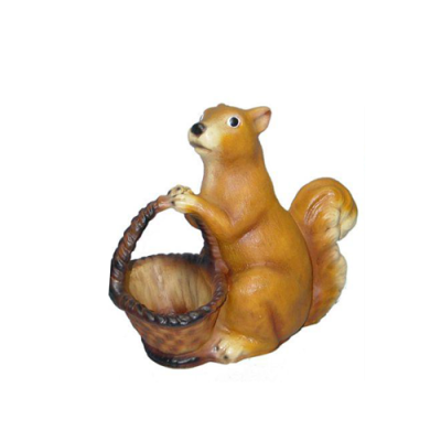 Squirrel with Basket Figure Decoration Sculpture Statue Figures Sculptures New