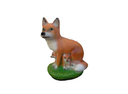 Fox figure abstract figures statues modern orange painted 35cm statue sculpture