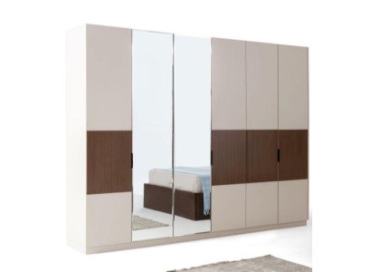 Wardrobe Cabinet Wooden Cabinet Bedroom Cabinet Wood Beige New