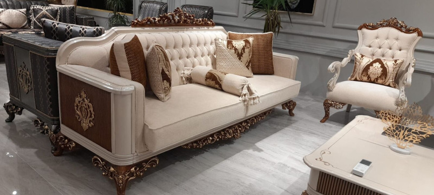 Classic Couch Set 4-piece Set 311 Seats + Coffee Table Baroque Rococo