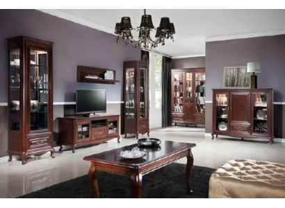 Classic living room, noble designer furniture, display cabinet, TV table, dresser, Italy style.