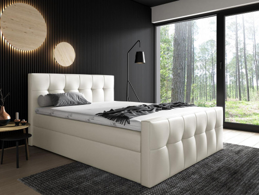 Box spring bed, bedroom beds, 200x200 upholstered bed, design, double, hotel furniture