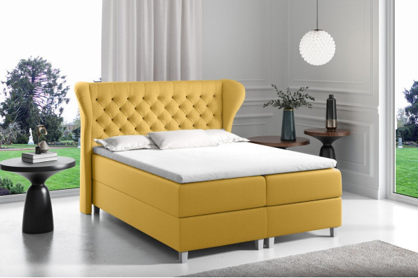 Chesterfield box spring bed furniture beds king size velvet hotel new bedroom