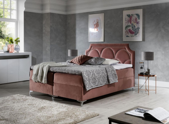 Double hotel upholstered bed bedroom beds box spring bed textile design