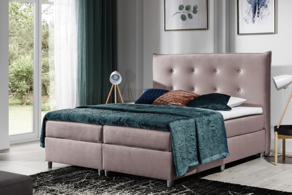 Bed box spring bed double bed matrimonial bed polyester fabric bed frame 180x200 furniture