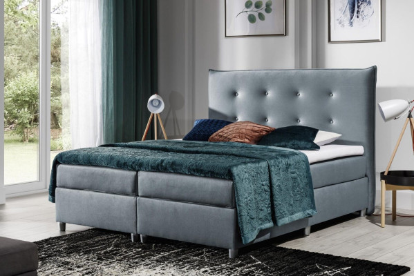 Bed box spring bed double bed matrimonial bed polyester fabric bed frame 180x200 furniture