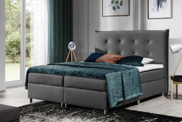 Bed box spring bed double bed matrimonial bed polyester fabric bed frame 180x200 furniture