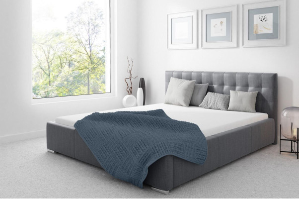 Bed frame double bed modern marital bed beds upholstered bed grey bedroom 160 cm