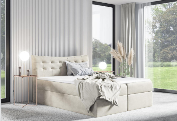 Bed, Bed Box, Box Spring Bed, Bedroom, Upholstered Design, Double, Hotel, 180x200