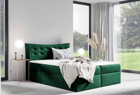 Bed, Bed Box, Box Spring Bed, Bedroom, Upholstered Design, Double, Hotel, 180x200