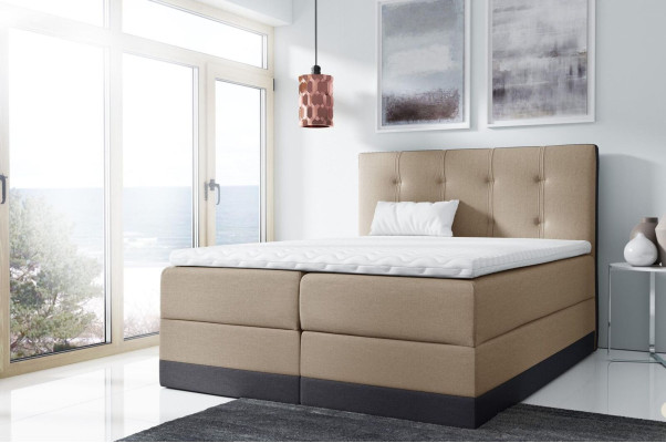 Married bed pink upholstered bed box spring bed double bed with mattress new