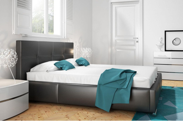 Bed frame design double hotel modern bed bedroom beds white new
