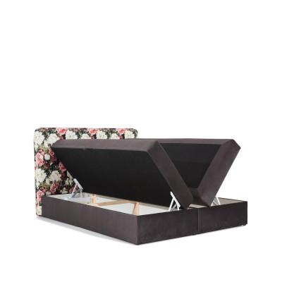 Beds box spring bed textile design double hotel modern bed bedroom flowers