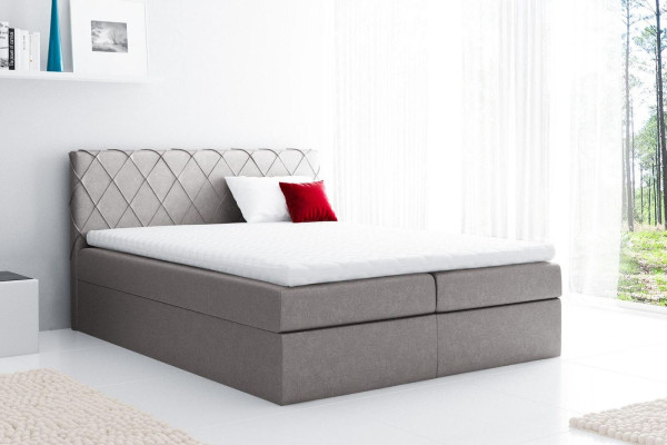 Box spring bed double bed matrimonial bed bed frame upholstered bed beds 200x200cm