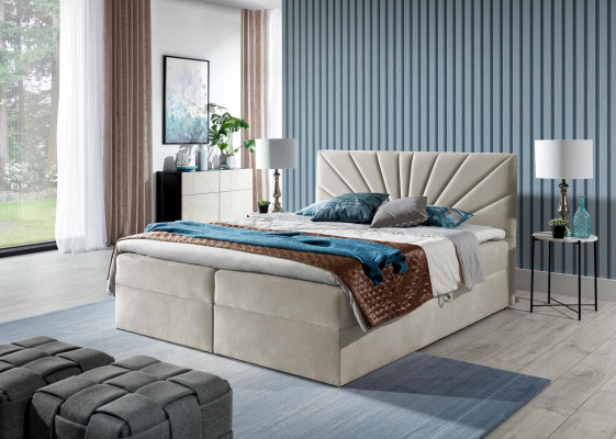 Box spring bed double bed bed with storage compartment marital bed beds upholstered bed red new