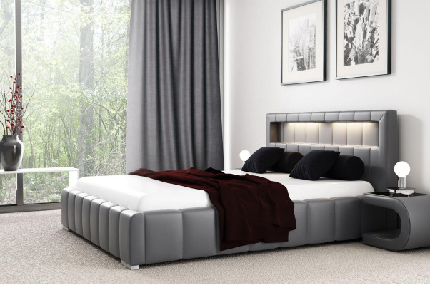 Upholstered bed frame design double hotel modern bed bedroom beds new