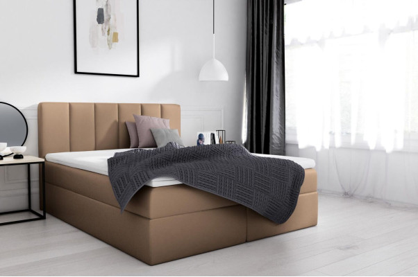 Box spring bed double bed bed with storage double bed beds upholstered bed white new
