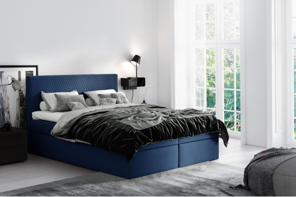 Box spring bed textile design double hotel modern bed bedroom beds 160x200