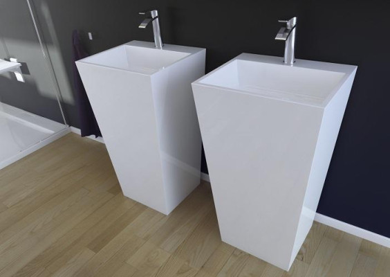 Modern basin sink acrylic floor standing bathroom freestanding washbasin