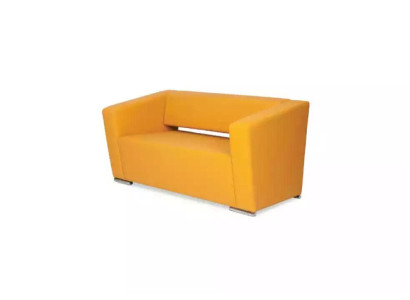 Yellow sofa luxury two-seater couch office office furnishing textile furniture