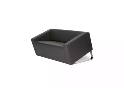 Modern two-seater leather sofas upholstered couches office furniture