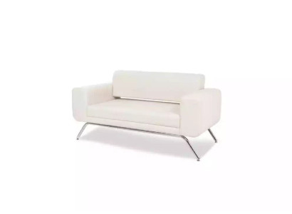 White luxury two-seater luxury couch textile fabric office furniture