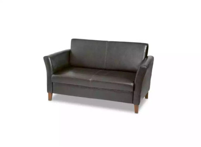 Black office two-seater furniture couch office seat sofa