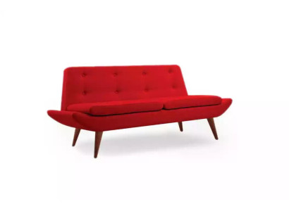 Red two-seater study furniture designer luxury upholstered sofa furniture