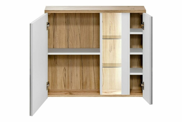Mirror cabinet wall cabinet bathroom cabinet with mirror 80 cm LED