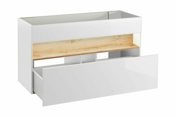 Double washbasin vanity unit with washbasin basin