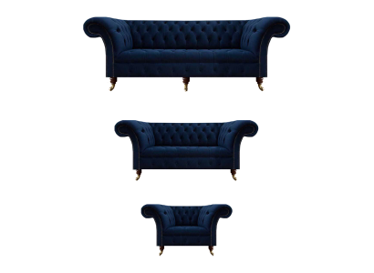Living Room Complete Furniture 3pcs Sofas Couch Luxury Armchair Textile Furnishings