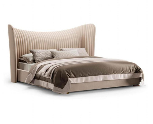 Beige double bed designer wood beds bed frames bedroom furniture bed