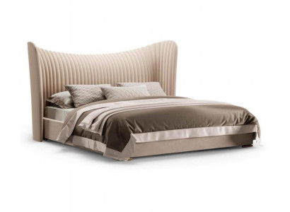 Beige double bed designer wood beds bed frames bedroom furniture bed