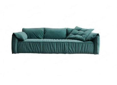 Blue three-seater living room sofas 3-seater couch fabric furniture cloth sofas